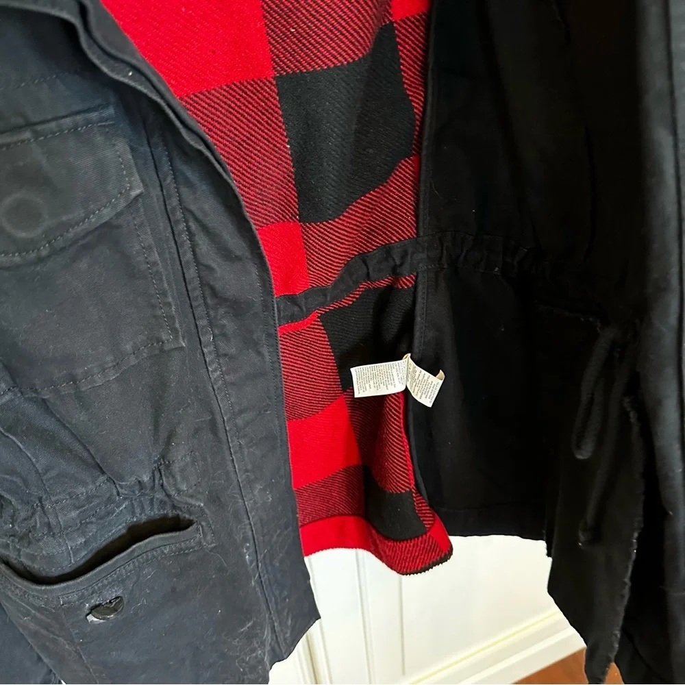 Lucky‎ Brand Men’s Cotton Buffalo Check Plaid Utility Jacket Shacket Lightweight